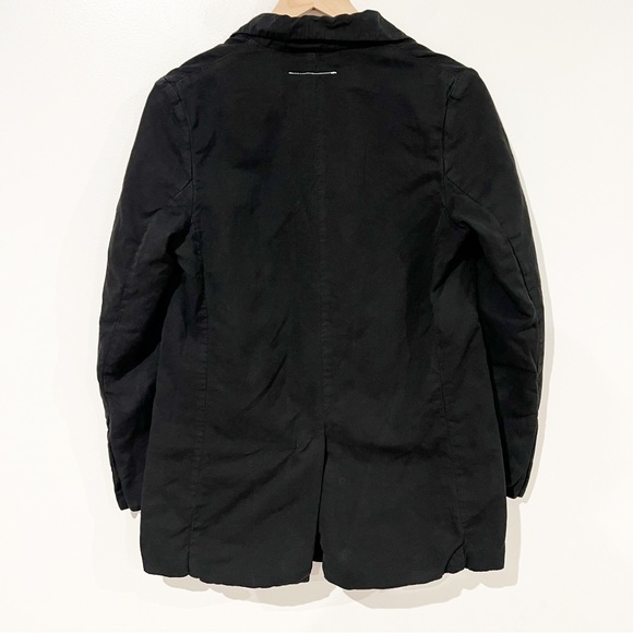 Maison Martin Margiela Black Cotton & Linen Button Front Blazer Jacket Size 40 - Picture 12 of 12